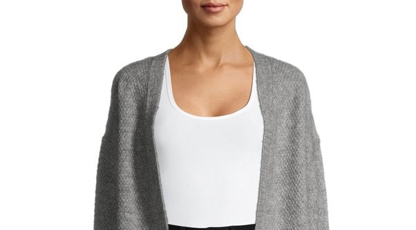 Cardigan aberto feminino júnior Pink Rose, cinza, tamanho pequeno