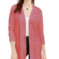 Cardigan aberto feminino júnior Pink Rose, vermelho, tamanho grande