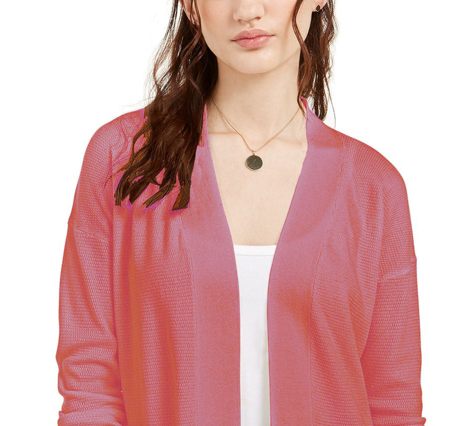 Cardigan aberto feminino júnior Pink Rose, vermelho, tamanho grande