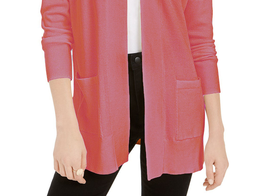 Cardigan aberto feminino júnior Pink Rose, vermelho, tamanho grande