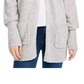 Cardigan Pink Rose Junior com frente aberta cinza - tamanho pequeno