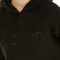 Calvin Klein Moletom Feminino Performance Logo Fleece Preto Tamanho Grande
