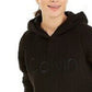 Calvin Klein Moletom Feminino Performance Logo Fleece Preto Tamanho X-G