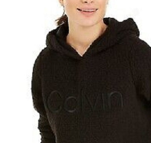 Calvin Klein Moletom Feminino Performance Logo Fleece Preto Tamanho X-G