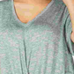 Camiseta Calvin Klein Feminina Mescla Manga Curta Gola V Verde Tamanho 2X