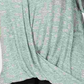 Camiseta Calvin Klein Feminina Mescla Manga Curta Gola V Verde Tamanho 2X