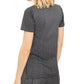 Blusa túnica feminina Michael Kors com estampa micro xadrez, tamanho pequeno, prata