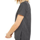 Blusa túnica feminina Michael Kors com estampa micro xadrez, tamanho pequeno, prata