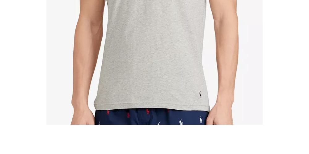Camiseta masculina bordada Polo Ralph Lauren cinza tamanho médio