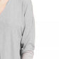 Blusa texturizada com botões frontais Pink Rose Hippie Rose Juniors, tamanho grande, cinza