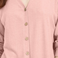 Blusa Hippie Rose Juniors com botões e amarração frontal, rosa, tamanho grande