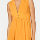 Vestido longo feminino Monteau Petite com bainha dividida e corte A, tamanho amarelo Petit X-Large