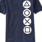 Camiseta gráfica masculina Ripple Junction com botões para PlayStation, tamanho azul-marinho, tamanho médio