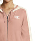 Moletom com capuz Champion Heritage Herringbone com zíper, rosa, tamanho 2X, feminino