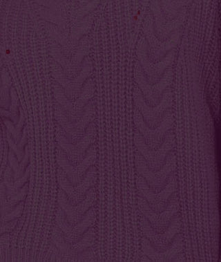 Suéter feminino Crave Fame com cadarço nas costas, roxo, tamanho grande