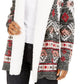 Cardigan Crave Frame Juniors com acabamento em Sherpa, cinza, tamanho grande