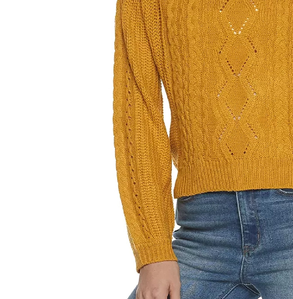 Suéter com cadarço Almost Famous Juniors, amarelo, tamanho grande