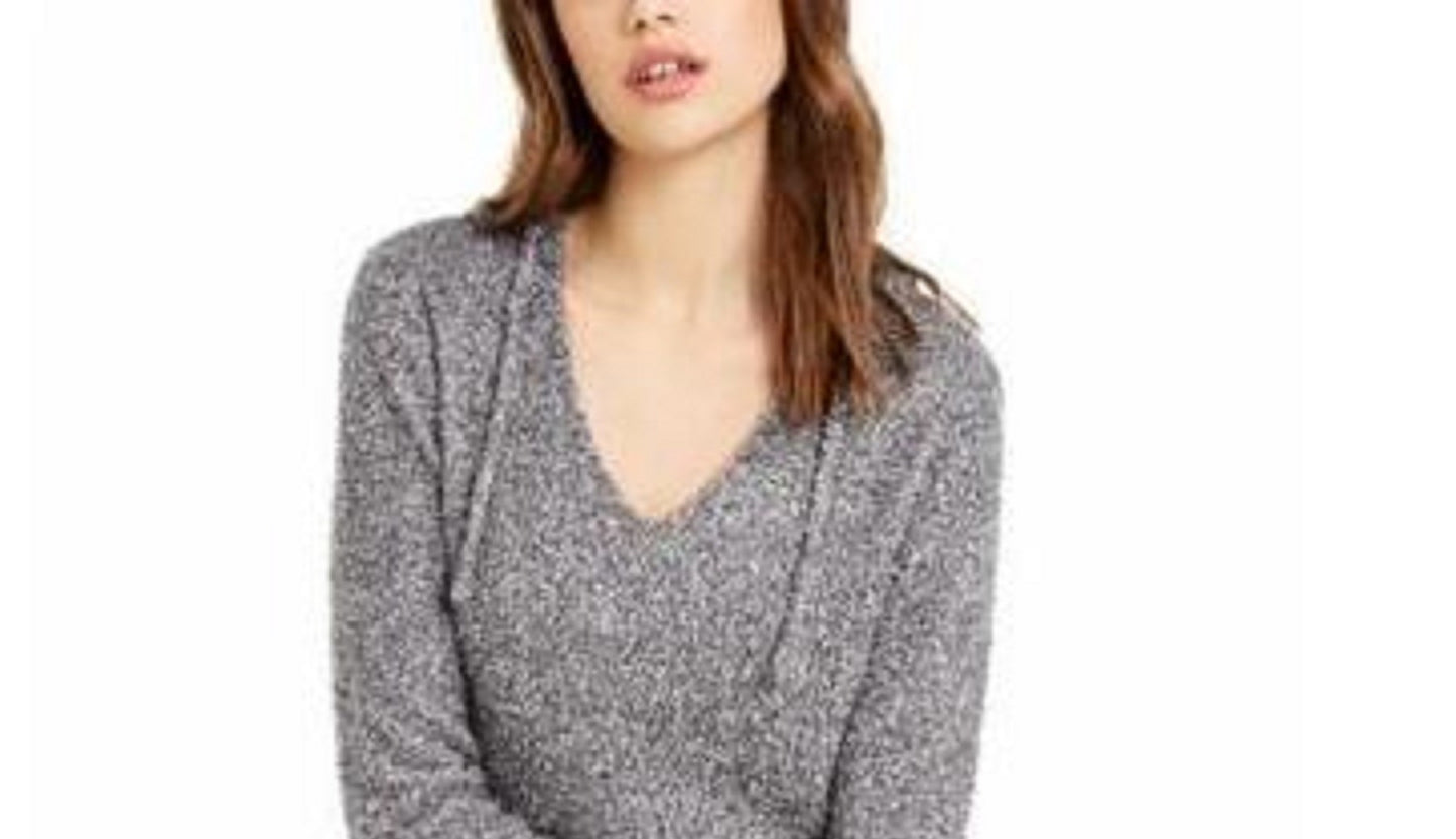 Moletom com capuz Crave Fame Juniors Marled Fuzzy, marrom, tamanho extragrande