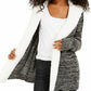 Cardigan Crave Fame Juniors com acabamento Sherpa, cinza, tamanho extra pequeno