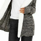 Cardigan Crave Fame Juniors com acabamento Sherpa, cinza, tamanho extra pequeno