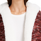 Cardigan Crave Fame Juniors Sherpa Trim Vermelho Tamanho P