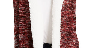 Cardigan Crave Fame Juniors Sherpa Trim Vermelho Tamanho P