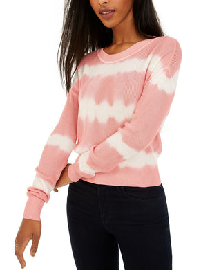 Suéter Crave Fame Juniors Tie-Dyed com gola redonda rosa tamanho grande