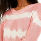 Suéter Crave Fame Juniors Tie-Dyed com gola redonda rosa tamanho extra grande