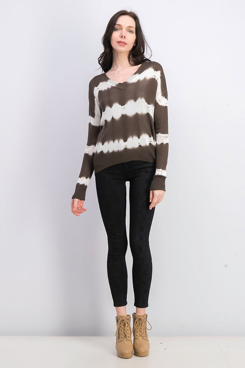 Suéter Crave Fame Juniors Tie-Dyed Verde Tamanho Médio