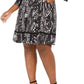Robbie Bee Vestido suéter estampado com gola alta plus size feminino cinza tamanho 2 extra grande