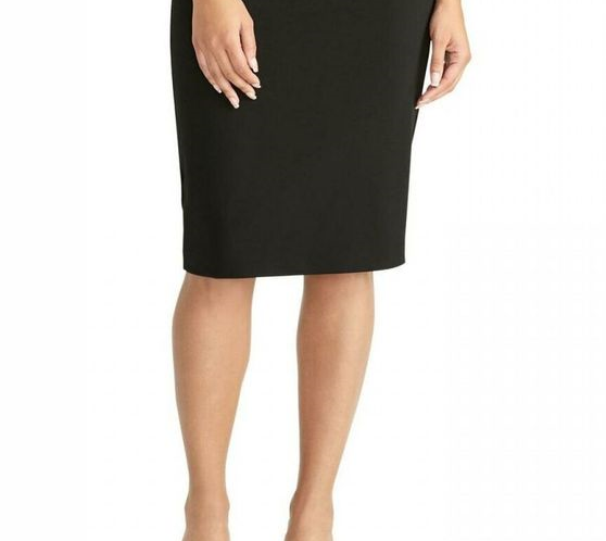 Vestido feminino com babados e ombros descobertos, tamanho XXG, preto, Rachel Rachel Roy