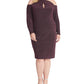 Vestido Halter de Malha Brilhante Plus Size da Rachel Rachel Roy Feminino Roxo Tamanho 14