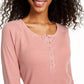Blusa Henley Térmica Burnout Juniors Ultra Flirt Roxa Tamanho Grande