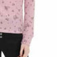 Blusa Henley com estampa floral e textura waffle Ultra Flirt Juniors, rosa, tamanho pequeno