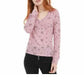 Blusa Henley com estampa floral e textura waffle Ultra Flirt Juniors, tamanho extra grande, rosa