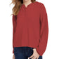 Moletom com capuz Henley canelado Ultra Filrt Junior's, tamanho vinho, médio