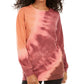 Blusa de moletom tie-dye ultra flert juniors vermelha tamanho extra pequeno