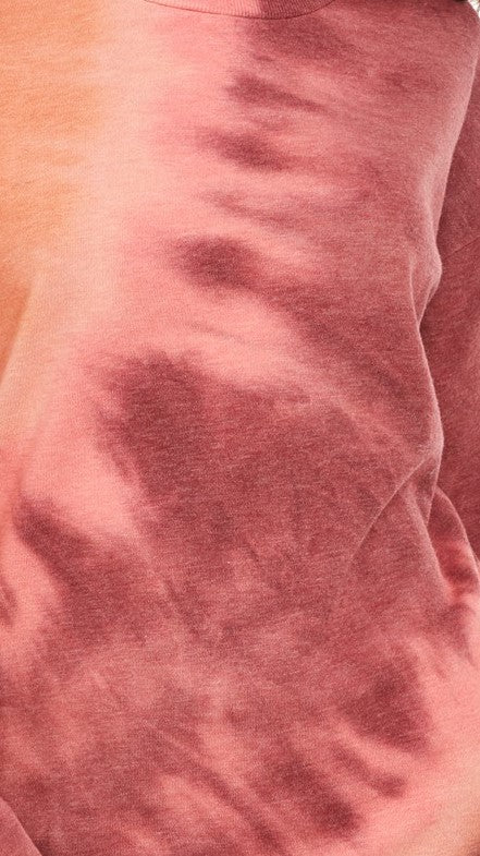 Blusa de moletom tie-dye ultra flert juniors vermelha tamanho extra pequeno