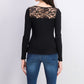Blusa curta com frente franzida Ultra Flirt Juniors, preta, tamanho médio