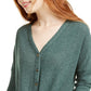 Blusa canelada com amarração frontal Ultra Flirt Juniors, tamanho extra grande, verde