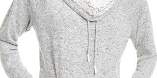 Moletom com gola funil e forro de sherpa Ultra Flirt Juniors, cinza, tamanho extragrande
