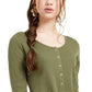 Blusa térmica com bainha amarrada Ultra Flirt Juniors, verde, tamanho extra grande