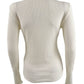 Blusa térmica com bainha amarrada Ultra Flirt Juniors, tamanho extra grande, marfim
