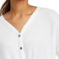 Blusa térmica com bainha amarrada Ultra Flirt Juniors, branca, tamanho extra pequeno