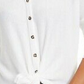 Blusa térmica com bainha amarrada Ultra Flirt Juniors, branca, tamanho extra pequeno