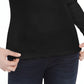 Ultra Flirt Juniors' Scallop-Edge Henley Preto Tamanho Médio