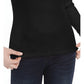 Ultra Flirt Juniors' Scallop-Edge Henley Preto Tamanho Pequeno