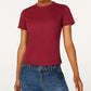 Camiseta infantil Ultra Flirt com gola redonda, tamanho extra grande, vermelha