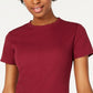 Camiseta infantil Ultra Flirt com gola redonda, tamanho extra grande, vermelha