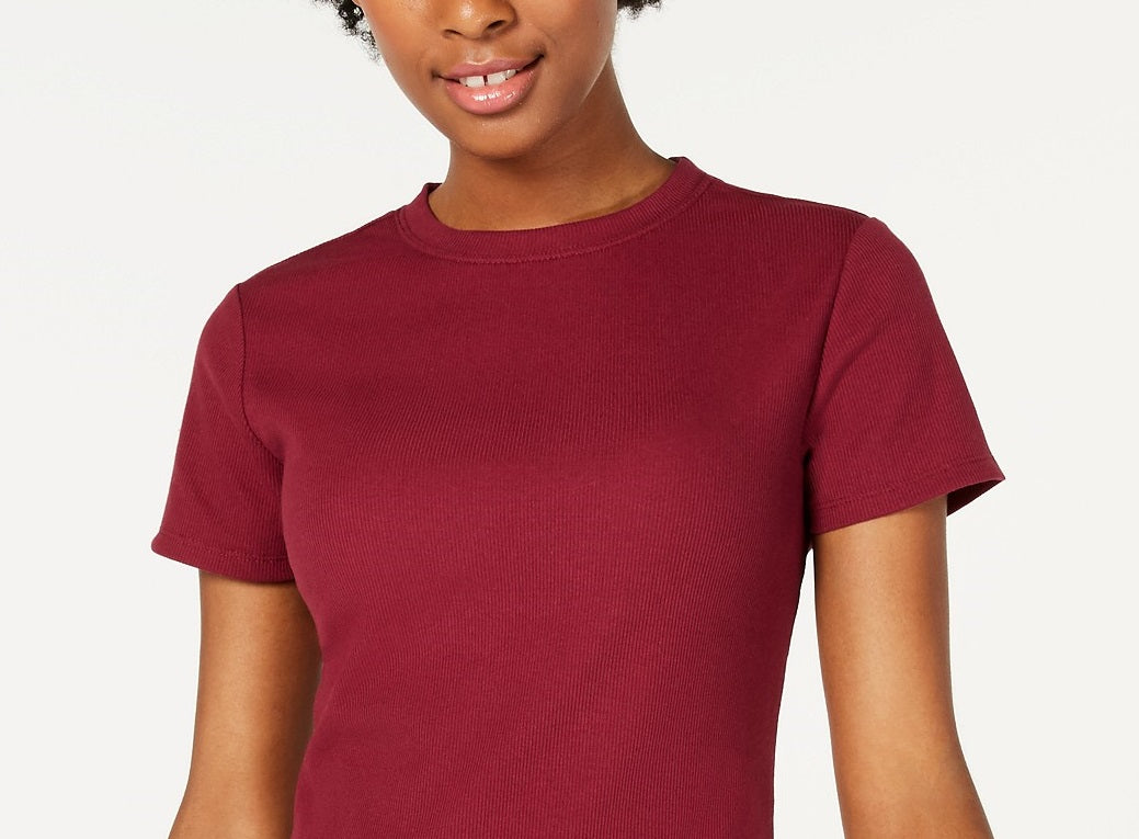 Camiseta infantil Ultra Flirt com gola redonda, tamanho extra grande, vermelha